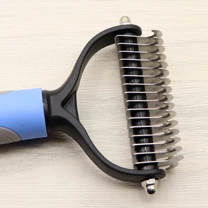 Pet Long-haired Dogknot Comb Double-sided Blade Dog petfuzzyfamily