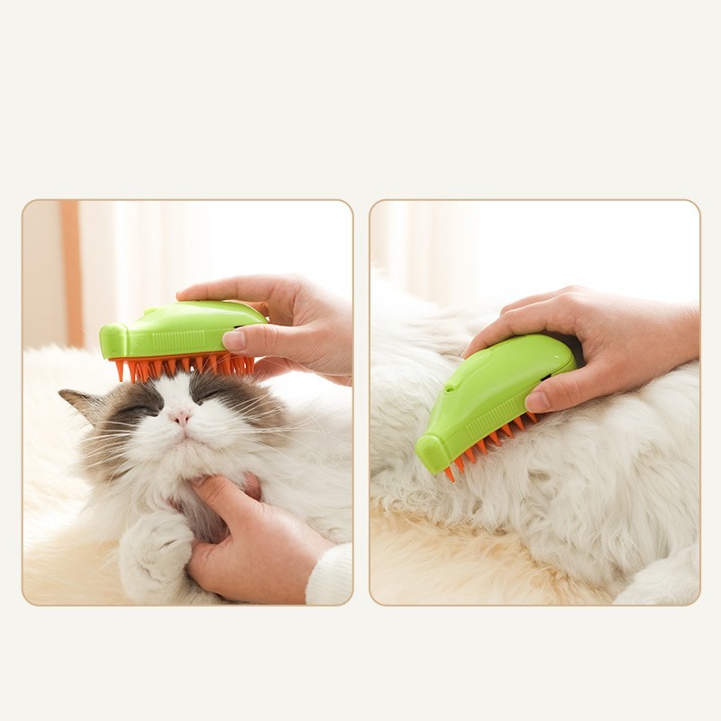 3 In 1 Pet Steam Brush Cat Dog Cleaning Steamy Spray Massage Beauty Comb Hair Removal Grooming Supplies Pets Accessories petfuzzyfamily