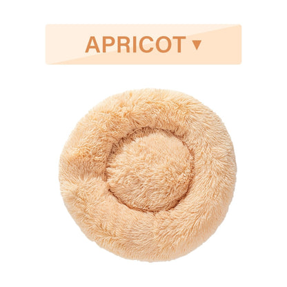 Fluffy Donut Dog Bed  Warm Soft Long Plush Pet Cushion Dog House Cat  Bed Washable Pet Sofa Mat Calming Samll Large Dog Beds petfuzzyfamily