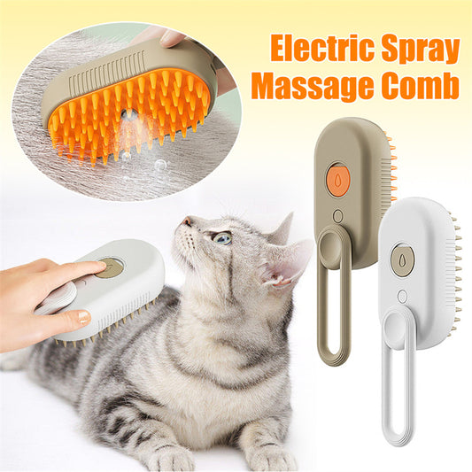 Cat Steam Brush Steamy Dog Brush 3 In 1 Electric Spray Cat Hair Brushes For Massage Pet Grooming Comb Hair Removal Combs Pet Products petfuzzyfamily