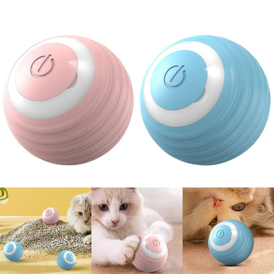 Automatic Moving Bouncing Rolling Ball Smart Cat Toy Ball Self-Moving Kitten Toy For Indoor Cat Kitten petfuzzyfamily