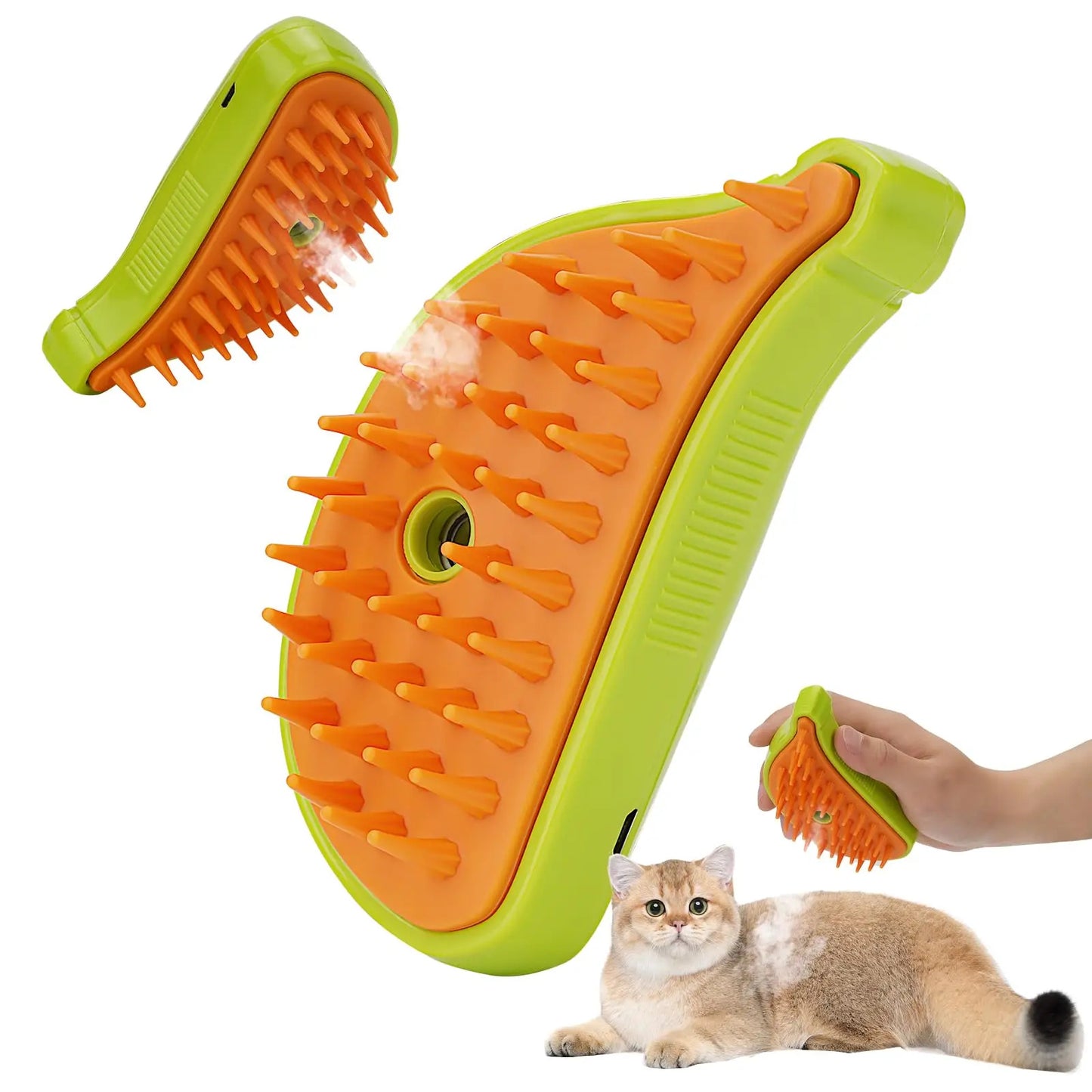 3 In 1 Pet Steam Brush Cat Dog Cleaning Steamy Spray Massage Beauty Comb Hair Removal Grooming Supplies Pets Accessories petfuzzyfamily