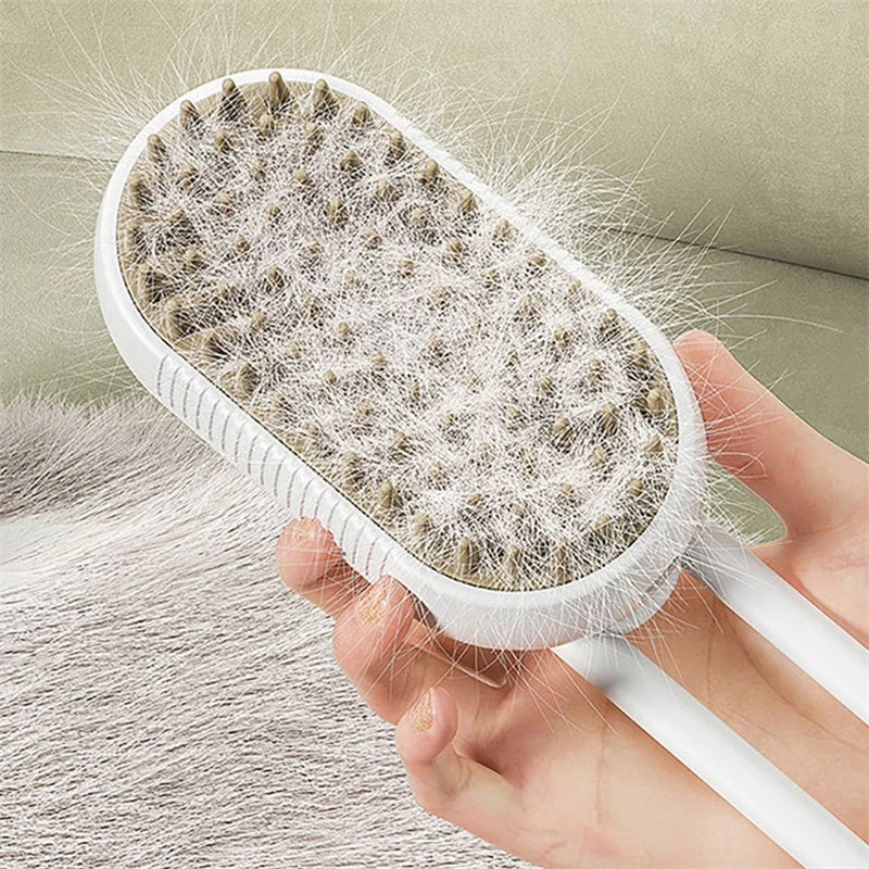 Cat Steam Brush Steamy Dog Brush 3 In 1 Electric Spray Cat Hair Brushes For Massage Pet Grooming Comb Hair Removal Combs Pet Products petfuzzyfamily